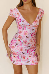 Forever In Flower Mini Dress Pink